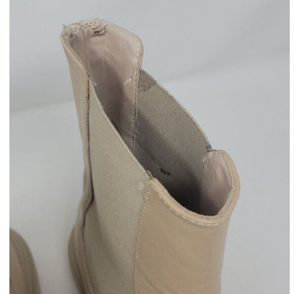 Zara Botin Chelsea Light Beige Nude Neutral Boots - Picture 7 of 7